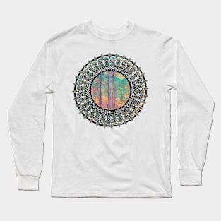 Wispy Trees Mandala Long Sleeve T-Shirt